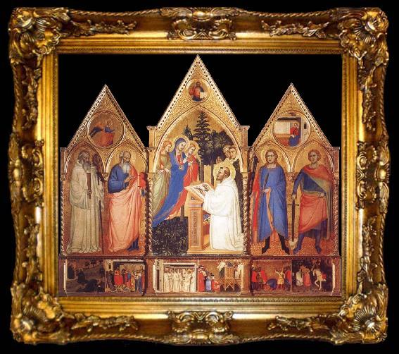 framed  Matteo Di Pacino St.Bernard-s Vision of the Virgin with Saints, ta009-2